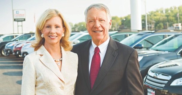 Carey and Brian Hamilton are generous supporters of UNK’s rural health initiatives. (Photo by Geoff Johnson)