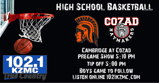 Listen Live - High School Basketball Cambridge at Cozad