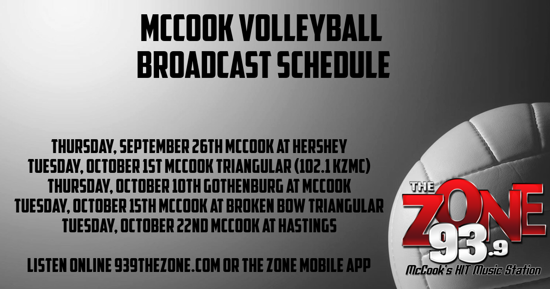 McCook Bison Volleyball Broadcast Schedule