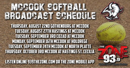 McCook Bison Softball Returns to The Zone 93.9 FM