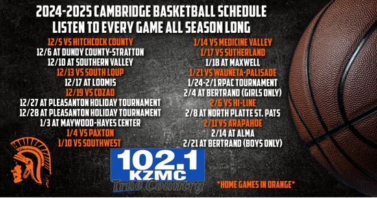 Cambridge Basketball Broadcast Schedule 2024-2025