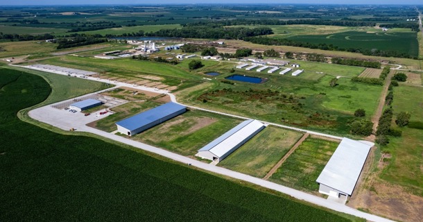 The Klosterman Feedlot Innovation Center, at the Eastern Nebraska Research, Extension and Education Center near Mead, is enabling a wide range of research innovations for the cattle sector. (Craig Chandler/University Communication and Marketing)      