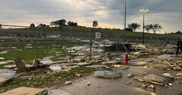 Sidewalk directly in front of housing unit