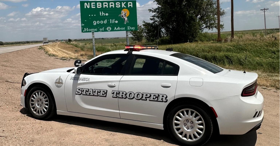 Nebraska State Patrol White Car