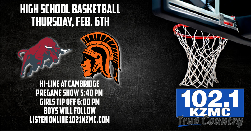 2025-02-06T17:40|Cambridge - Trojans Vs Hi-Line - Bulls|HS Basketball - Girls|KZMC